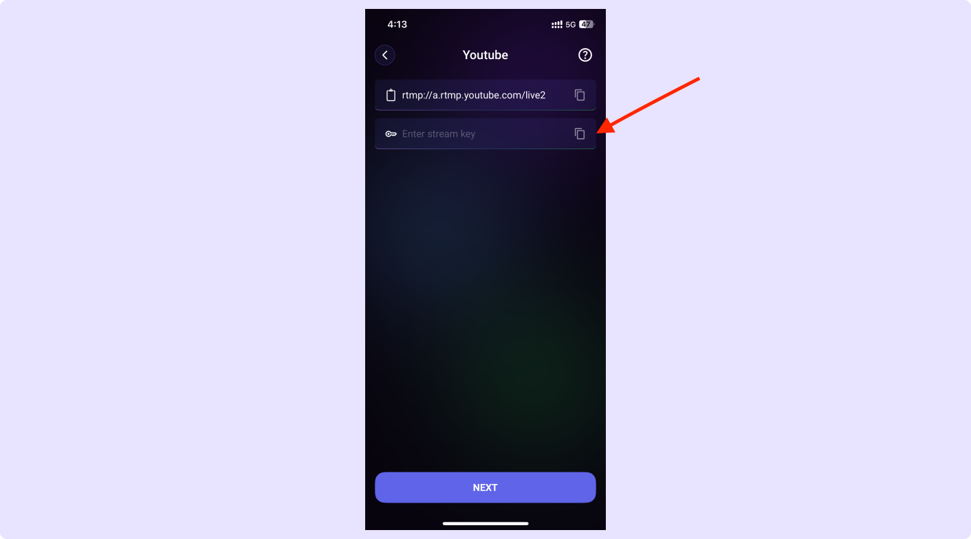 Step 2: Guide to Live Broadcast